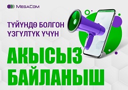 Акысыз топтомдун ичине 20 ГБ интернет-топтом, түйүн ичинде чектөөсүз чалуулар жана топтомду кошуп алган күндөн тартып түйүн ичинде 24 саат акысыз 100 SMS кирет