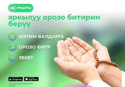Садага-битирди MegaPay мобилдик тиркемесинде төлөп кайрымдуулук иштерди жасоо мүмкүнчүлүгүн пайдаланыңыз