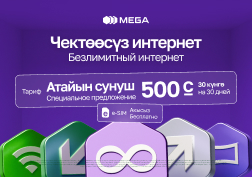MEGA мамлекеттик уюлдук байланыш оператору өз абоненттерине интернетти ыңгайлуу пайдалануу үчүн эң актуалдуу жана пайдалуу чечимдерди сунуштайт.